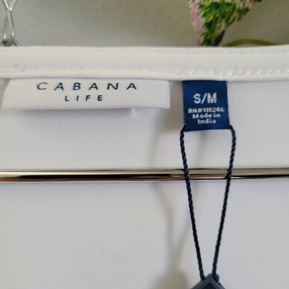 NEW Cabana Life Embroidered Pom Tassel Swim Cover Up S M - Picture 9 of 11